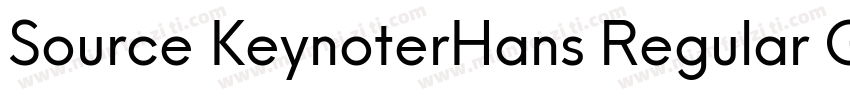 Source KeynoterHans Regular GBpc HU字体转换